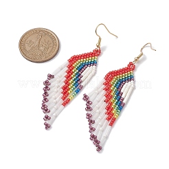 Серьга-гвоздик из нержавеющей стали 304 со стеклянным подвесом EJEW-MZ00176-01