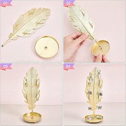 Подставки для железных серег с круглым подносом&nbsp;EDIS-WH0016-018A