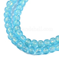 Нити из фольгированных бусин лэмпворк ручной работы&nbsp;FOIL-K003-04G