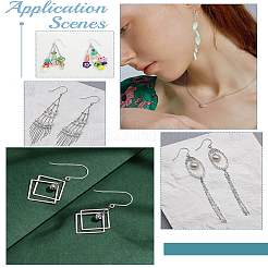 100 шт. крючки для сережек из нержавеющей стали 304&nbsp;STAS-LP0001-57