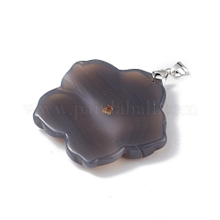 Естественно серый агат большие кулоны&nbsp;G-B040-01P-04