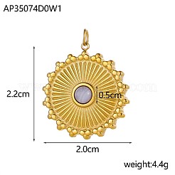 Подвески из нержавеющей стали 304 и натуральных и синтетических драгоценных камней&nbsp;STAS-OY005-99G