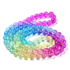 Выпечка расписные прозрачные стеклянные бусины&nbsp;X1-DGLA-M001-10mm-03