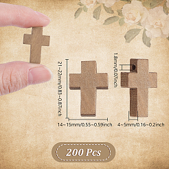 200шт деревянные подвески WOOD-UN0001-14B