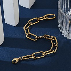 Ионное покрытие (ip) 304 нержавеющая сталь скрепки цепочка браслеты BJEW-F412-02G