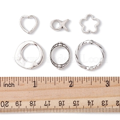 60 шт. 6-х стилевая оправа из бисера из сплава FIND-FS0001-73