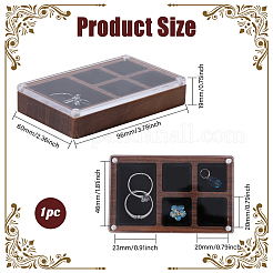 Деревянный магнит и бархатная коробочка для хранения вещей в форме куба CON-WH0200-06D