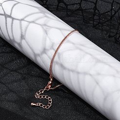 Регулируемая стойка покрытие латунь панцирные браслеты цепи для женщин&nbsp;BJEW-G735-18RG