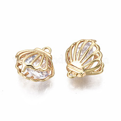 Медные прозрачные кубические циркониевые подвески KK-T056-84G-NF