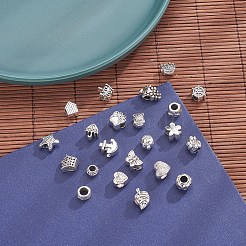 50шт 50 стиля европейские бусины из сплава в тибетском стиле TIBE-YW0001-21