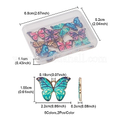 Подвески из сплава с принтом 10 цветов&nbsp;ENAM-YW0003-19