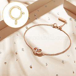 20 шт. 4 размера экологичных латунных пружинных застежек KK-FH0005-51