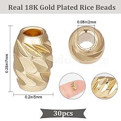 30 шт. Латунные бусины KK-BBC0008-84
