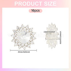 16 шт. пуговицы со стразами из сплава BUTT-MA0001-07