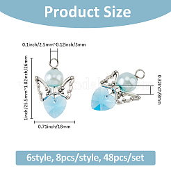 Подвеска из стекла и сплава&nbsp;PALLOY-FH00045