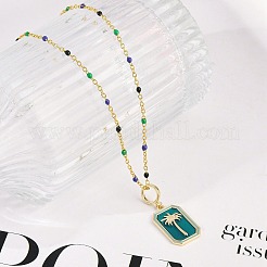 Латунь подвесные ожерелья&nbsp;NJEW-R006-01G-02