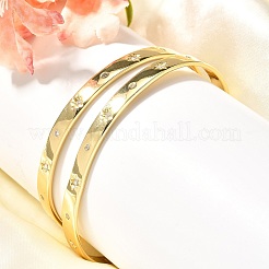 Браслеты-манжеты с прозрачным кубическим цирконием из латуни с микропаве BJEW-Z001-04G