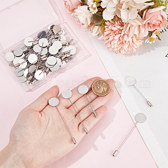 60 набор 2 круглых латунных значков для лацканов KK-SC0005-01