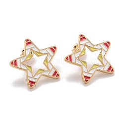 Серьги-гвоздики из латуни&nbsp;EJEW-F264-01-G