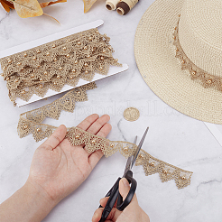 5 ярд полиэстеровой и АБС пластиковой искусственной жемчужной кружевной ленты OCOR-WR0001-78