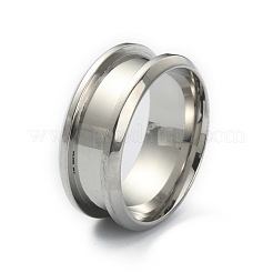 201 закрепка для кольца из нержавеющей стали с канавками&nbsp;STAS-WH0029-52A-P