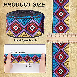 Полихлопковые ленты с вышивкой в этническом стиле&nbsp;OCOR-GF0001-94