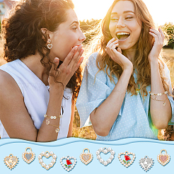 45шт 9 стильные подвески из сплава с кристаллами и стразами ALRI-GA0001-06