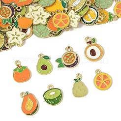 60 шт. 15 стиля фруктовых сплавов эмалевых подвесок&nbsp;ENAM-FS0003-54