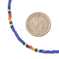 3 шт. Круглое ожерелье из бисера из стекла двух цветов&nbsp;NJEW-JN05908