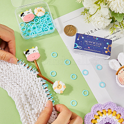 4 шт. 2 стиля силиконовые бусины в виде овец и коров DIY-SC0023-94