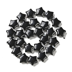 Натуральный черный обсидиан бисер пряди G-NH0005-022