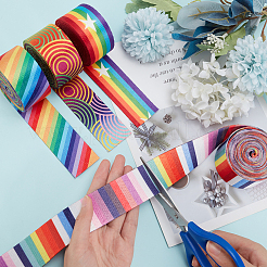 4 рулон 4 стилей 3 м двухсторонние полиэстеровые ленты с печатью SRIB-WR0001-05