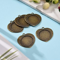 На День святого Валентина подвеска из сплава в форме сердца с резным словом «любовь» кабошон безель X-TIBEP-M018-104AB-NF