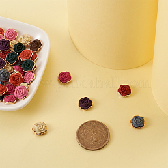 100 шт. 10-цветные кабошоны из непрозрачной смолы CRES-YS0001-06