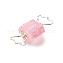 4шт 4 цвета гальванические подвески из натурального кварца&nbsp;PALLOY-TA00224-02