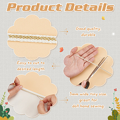 Нейлоновая плетеная лента с эффектом металлик OCOR-WH0085-58B