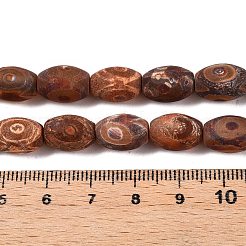 Нити бусин из натурального тибетского агата с одним глазком G-T138-196