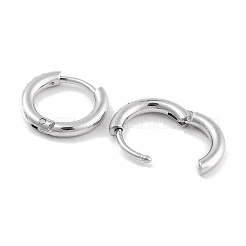 Серьги-кольца Huggie Hoop из нержавеющей стали 304 с микропаве из прозрачных кубических цирконий EJEW-C096-01B-P