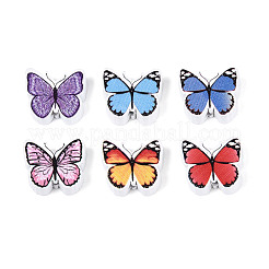 Окрашенные распылением деревянные бусины Schima WOOD-T032-44