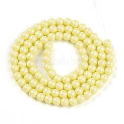 Выпечка из окрашенного перламутрового стекла жемчужные бусинки HY-N002-4mm-B03