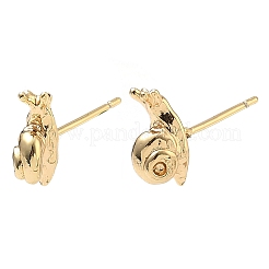 Латунные серьги-гвоздики для женщин&nbsp;EJEW-F403-05G