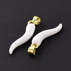 Подвески из латуни с покрытием из эмали&nbsp;KK-C008-19G-03