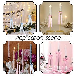 24 шт. двухцветный полиэстеровый бант для украшения свечей&nbsp;HJEW-AR00027