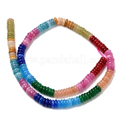 Окрашенные природные белый нефрит бисер пряди G-H333-02B