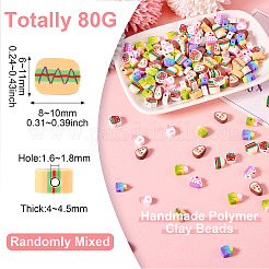 80 г бусины из полимерной глины ручной работы&nbsp;CLAY-TA0001-63