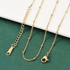 Ионное покрытие(ip) 304 нержавеющая сталь спутниковая цепь ожерелье для мужчин и женщин NJEW-M200-05G