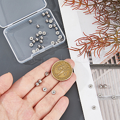 40 шт. 4 стиля 303 нержавеющая сталь гайки для сережек&nbsp;STAS-HS0001-58P