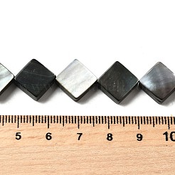 Нити бусин из натуральной черной ракушки для губ BSHE-D300-09