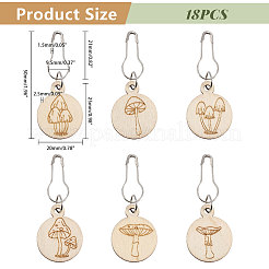 3 пакетик с рисунком гриба HJEW-BC0001-49