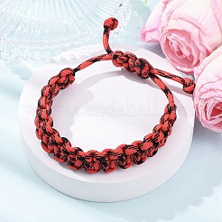 7 плетеный браслет из полиэстера и спандекса с внутренним сердечником для мужчин и женщин BJEW-JB12571-01